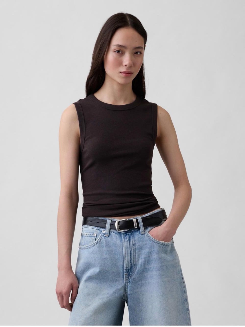 GAP Modern Tall Tank Top In Terra Brown